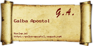Galba Apostol névjegykártya